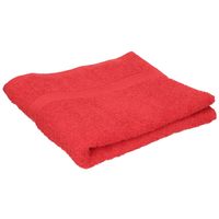 Luxe handdoeken rood 50 x 90 cm 550 grams - thumbnail