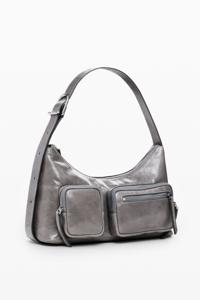 Leren tas met zakken - BLACK - U