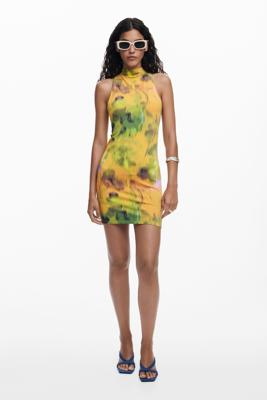 Verlopen korte jurk - YELLOW - L