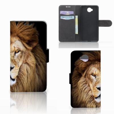 Microsoft Lumia 650 | Telefoonhoesje | Met pasjeshouder | Leeuw