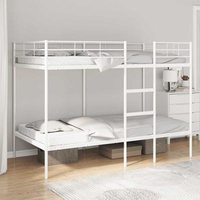 Stapelbed zonder matras 107x203 cm staal wit