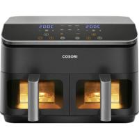 Cosori Doppel-Heißluftfritteuse CAF-R901-AEU Airfryer 1,75 kW Zwart, Zilver