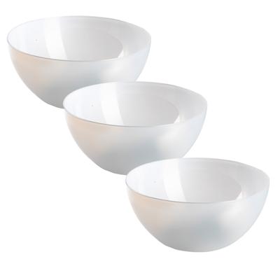 Plasticforte Serveerschaal - 3x - saladeschaal - D23 x H9.5 cm - kunststof - transparant - 2900 ml