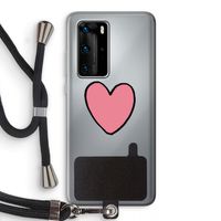 Hartje: Huawei P40 Pro Transparant Hoesje met koord