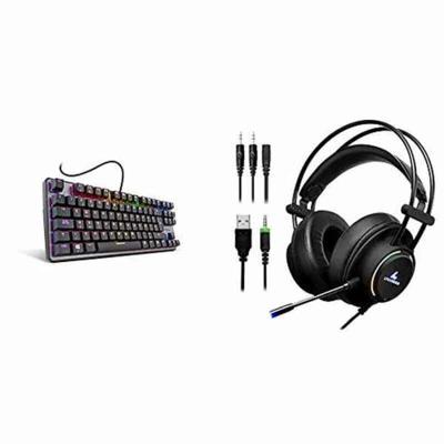 Toetsenbord Krom NXKROMKRNLTKL Zwart Qwerty Spaans