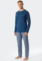 Schiesser Schiesser Pyjama lang blue 176684 52/L - thumbnail