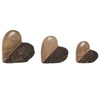 Decoratieve figuren Home ESPRIT Bruin Hart 16 X 2 X 18 CM (3)