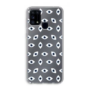Eyes pattern: Samsung Galaxy M31 Transparant Hoesje