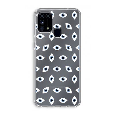 Eyes pattern: Samsung Galaxy M31 Transparant Hoesje