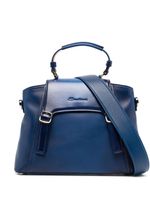 Santoni sac à main à logo embossé - Bleu