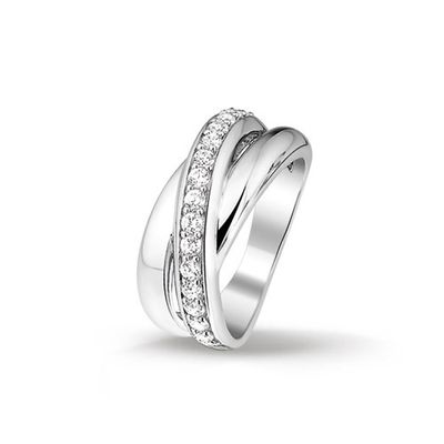 Huiscollectie 1314779 Zilveren zirkonia ring Maat 54 is 17.25mm