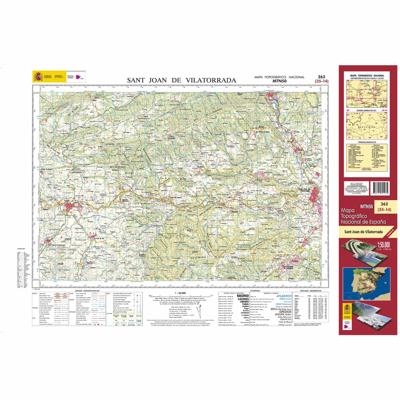 Topografische kaart 362 MT50 Sant Joan de Vilatorrada | CNIG - Instituto Geográfico Nacional1