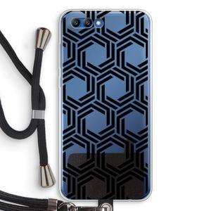 Geometrisch patroon: Honor 10 Transparant Hoesje met koord