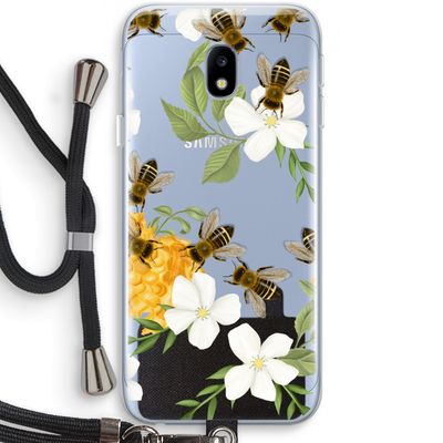 No flowers without bees: Samsung Galaxy J3 (2017) Transparant Hoesje met koord