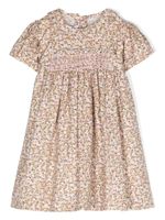 Siola robe mi-longue ceinturée à fleurs en jacquard - Rose