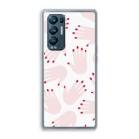 Hands pink: Oppo Find X3 Neo Transparant Hoesje