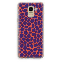 Purple Giraffe: Samsung Galaxy J6 (2018) Transparant Hoesje - thumbnail