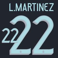 L. Martinez 22 (Argentinië Away Bedrukking 2020-2021)
