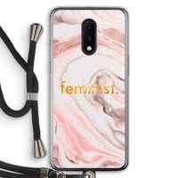 Feminist: OnePlus 7 Transparant Hoesje met koord