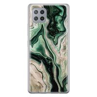 Samsung Galaxy A42 siliconen hoesje - Green waves