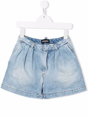 DSQUARED2 KIDS short évasé en jean - Bleu