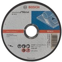 Bosch Accessoires doorslijpschijf recht standard for metal a 60 t bf, 125 mm, 22,23 mm, 1,6 mm 1 stuks - 2608603165