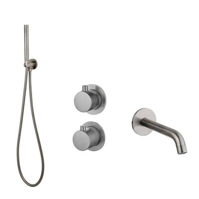 Badset Inbouw Sanilux Hops Met Box Thermostaat Muurbevestiging Gunmetal Sanilux