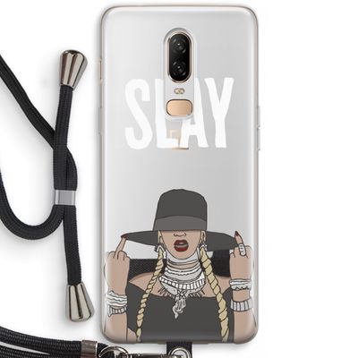 Slay All Day: OnePlus 6 Transparant Hoesje met koord