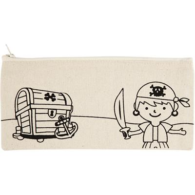 Creativ Company Etui, piraten, afm 21x9 cm, 245 gr, licht naturel, 1 stuk