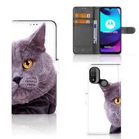 Motorola Moto E20 | E30 | E40 Telefoonhoesje met Pasjes Kat