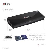 CLUB3D UNIVERSEEL USB 3.1 Gen 1 DisplayLink® gecertificeerd Docking station UHD 4K - thumbnail