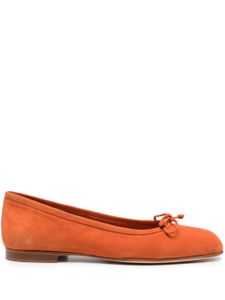 Manolo Blahnik ballerines Veralli en daim - Orange