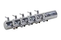 Europond Messing Luchtverdeler 10 Uitgangen 4mm - Beluchtingssysteem met Precisie-Kraan