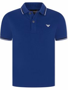 Emporio Armani Kids t-shirt à logo imprimé - Bleu