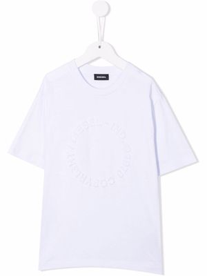 Diesel Kids t-shirt à logo embossé - Blanc
