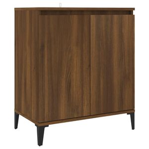 The Living Store Dressoir Vintage Bruineiken - 60 x 35 x 70 cm - Ruime opbergruimte