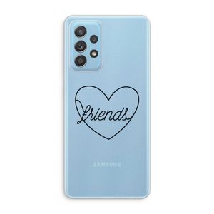 Friends heart black: Samsung Galaxy A73 Transparant Hoesje