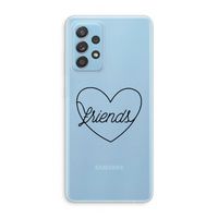 Friends heart black: Samsung Galaxy A73 Transparant Hoesje