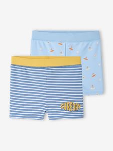 Set van 2 zwemshorts babyjongen hemelsblauw