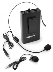 Vonyx BP12 bodypack met headset voor Vonyx UHF systemen - 864.500 MHz