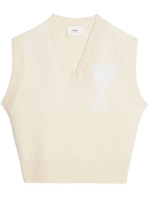 AMI Paris débardeur en maille à logo Ami de Coeur - Tons neutres
