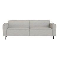Leen Bakker - Bank Madison 4-zits - Maggy - Licht - Stof - Grijs - 90x223x77 Cm