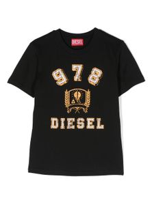 Diesel Kids t-shirt à logo 978 imprimé - Noir