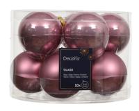 Kerstballen glas d6 cm vintge roze 10 st Decoris - Decoris Kerstballen glas d6 cm vintge roze 10 st Decoris - Decoris