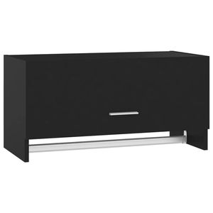 The Living Store Kledingkast - Compact - Zwart - 70 x 32.5 x 35 cm - Stevige constructie