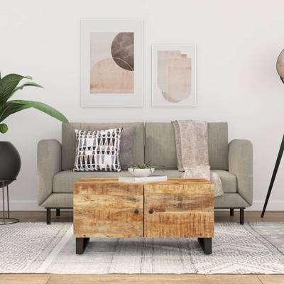 Salontafel 80x50x40 cm massief mangohout en bewerkt hout