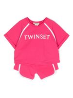 TWINSET Kids survêtement en coton à logo imprimé - Rose