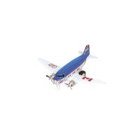 Dubbele propeller vliegtuig blauw 12 cm   -