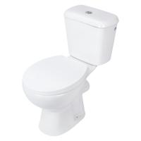 Differnz toiletpot duoblok staand pijp kort zijuitlaat keramiek wit 72.5 x 66.5 x 35.5 cm - thumbnail