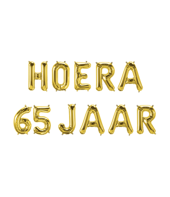 Set Folie Ballonnen - Hoera 65 Jaar Goud